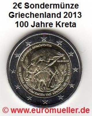 2 Euro Sondermünze Griechenland 2013 Kreta