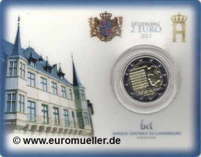 2 Euro Sondermünze Luxemburg 2013 bu. Coincard