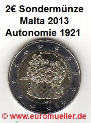 2 Euro Sondermünze Malta 2013 unc.