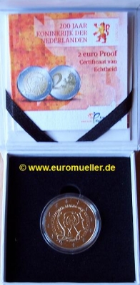 2 Euro Sondermünze Niederlande 2013 Königreich PP