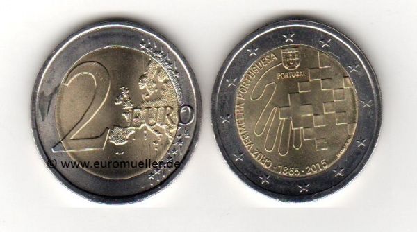 2 Euro Sondermünze Portugal 2015 Rotes Kreuz