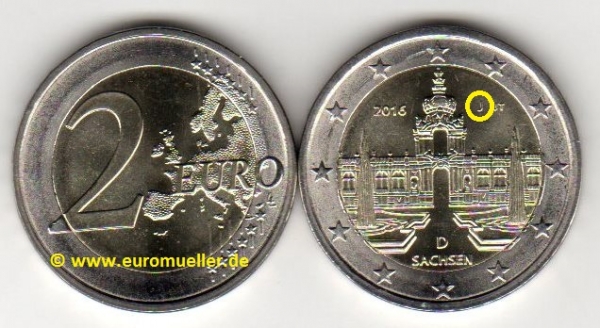 2 Euro Sondermünze Deutschand 2016 J