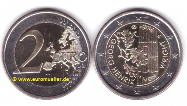 2 Euro Sondermünze Finnland 2016  Wright