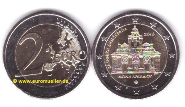 2 Euro Sondermünze Griechenland 2016 - Arkadi