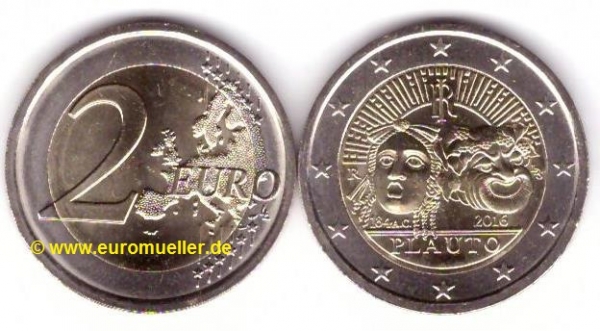 2 Euro Sondermünze Italien 2016 Plautus