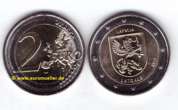 2 Euro Sondermünze Lettland 2017 Latgale