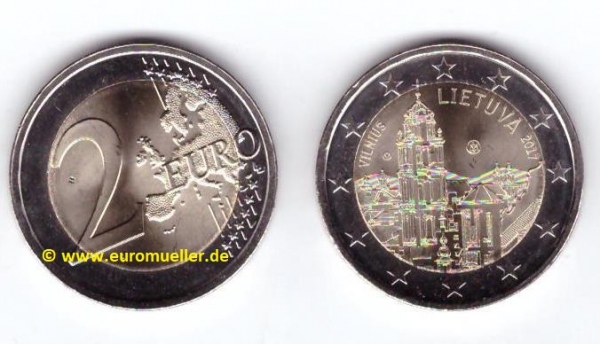 2 Euro Sondermünze Litauen 2017 Vilnius