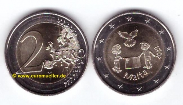 2 Euro Sondermünze Malta 2017 Peace