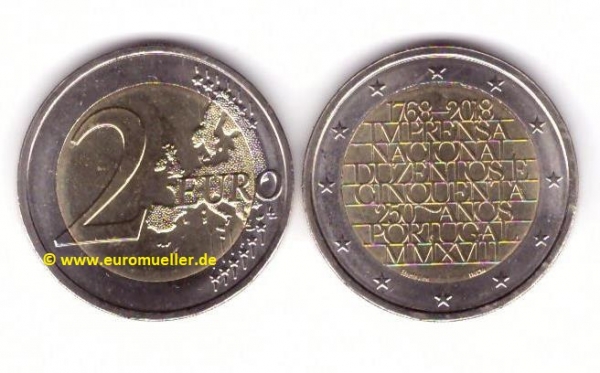 2 Euro Sondermünze Portugal 2018 - INCM