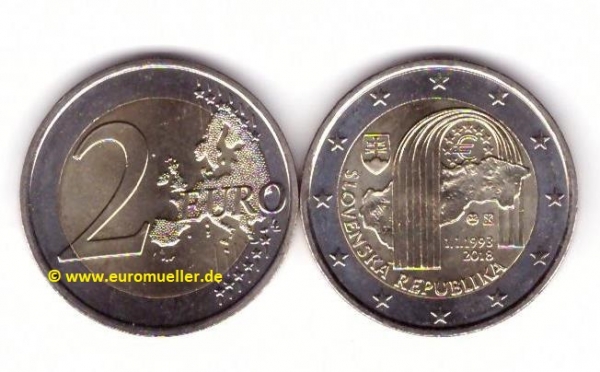 2 Euro Sondermünze Slowakei 2018 Republik