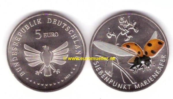 5 Euro Gedenkmünze Deutschland 2023 Marienkäfer
