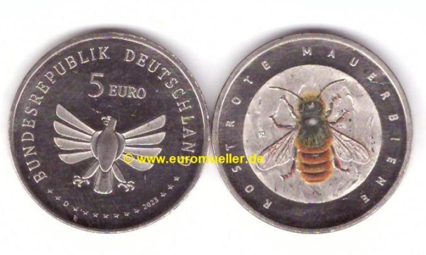 5 Euro Gedenkmünze Deutschland 2023 Mauerbiene