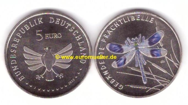 5 Euro Gedenkmünze Deutschland 2023 Libelle