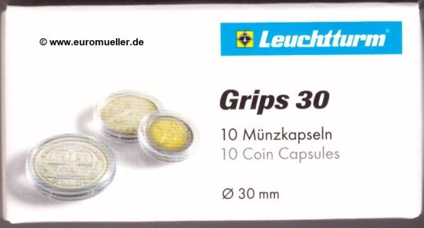 10 Münzkapseln Leuchtturm für 25 Euro Münzen