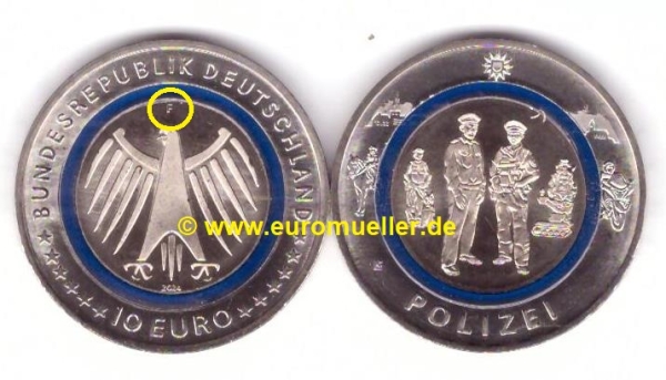 Deutschland 10 Euro 2024 -F- Polizei