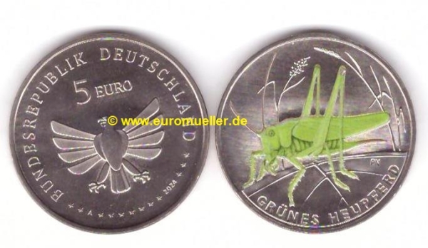 5 Euro Gedenkmünze Deutschland 2024 Heupferd