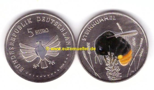 5 Euro Gedenkmünze Deutschland 2024 Steinhummel