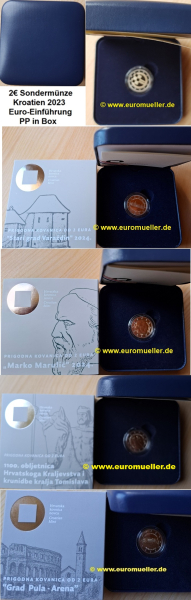 Kroatien Sammlung 2 Euro Sondermünzen 2023 - 2025 PP