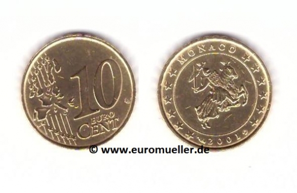 Monaco 10 Cent 2001 unc.