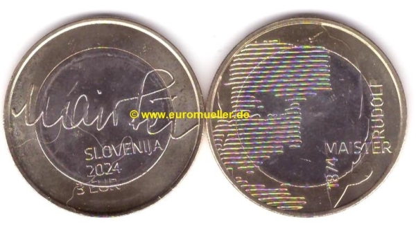 3 Euro Gedenkmünze Slowenien 2024