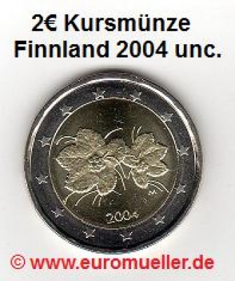 Finnland 2 Euro Kursmünze 2004