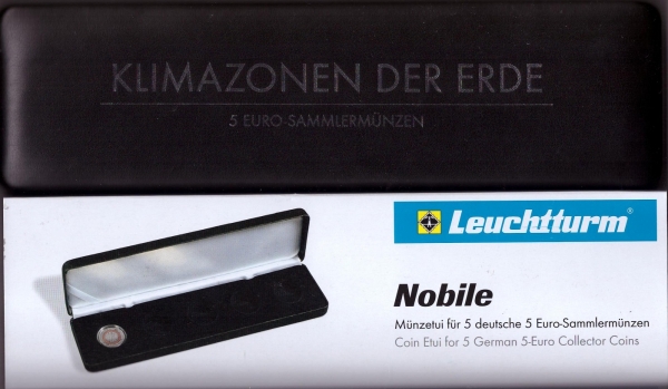 Leuchtturm Münzenkassette für 5x 5 Euro Klimazone