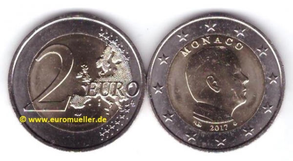 Monaco 2 Euro Kursmünze 2017 unc.