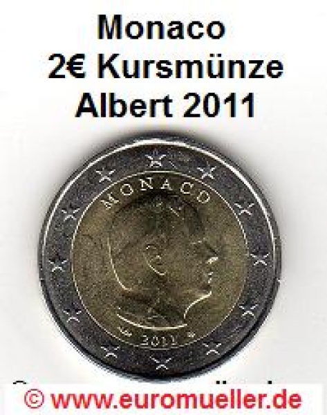 Monaco 2 Euro Kursmünze 2011 unc.