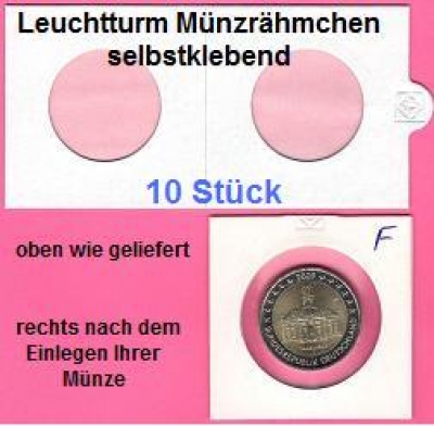 Münzrähmchen Leuchtturm für 2 Euro Münzen 10 Stück