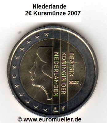 Niederlande 2 Euro Kursmünze 2007