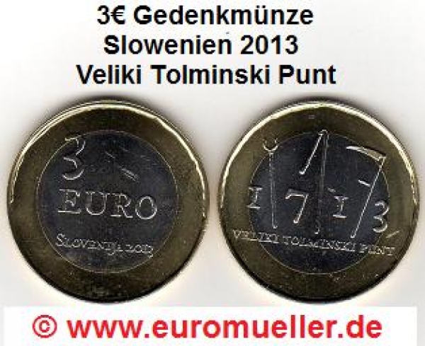 Slowenien 3 Euro Gedenkmünze 2013