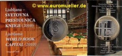 Slowenien 3 Euro Gedenkmünze 2010 PP in Coincard