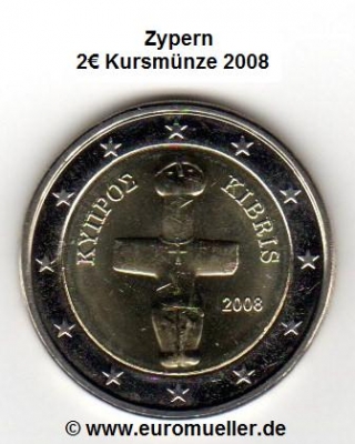 Zypern 2 Euro Kursmünze 2008