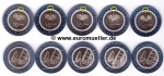 5x 10 Euro Gedenkmünzen 2021 Auf dem Wasser A-J