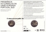 2 Euro Sondermünze Portugal 2021 EU-Ratsvorsitz - bu.