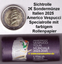 Rolle 2 Euro Sondermünze Italien 2025 Amerigo Vespucci - Specialrolle