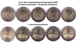 10x 2 Euro Gedenkmünze Deutschland 2026 - Adenauer + Bremen