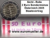 Rolle 2 Euro Sondermünze Österreich 2005