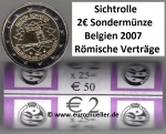 Rolle 2 Euro Sondermünze Belgien 2007 RV