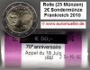 Rolle 2 Euro Sondermünze Frankreich 2010