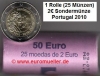 Rolle 2 Euro Sondermünze Portugal 2010