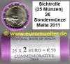 Rolle 2 Euro Sondermünze Malta 2011