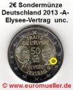 2 Euro Sondermünze Deutschland 2013 Elysee Vertrag A