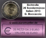 Rolle 2 Euro Sondermünze Italien 2013 Giovanni Boccaccio