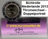Rolle Niederlande 2 Euro Sondermünze 2013 Doppelporträt links