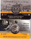 2 Euro Sondermünze Belgien 2017 Uni Lüttich wall.