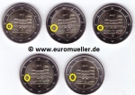5x 2 Euro Sondermünzen Deutschland 2017 Rheinland-Pfalz