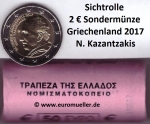 Rolle 2 Euro Sondermünze Griechenland 2017 Kazantzakis