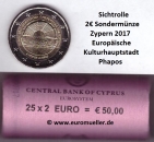 Rolle 2 Euro Sondermünze Zypern 2017 Paphos
