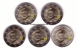 5x 2 Euro Sondermünzen Deutschland 2018 H. Schmidt